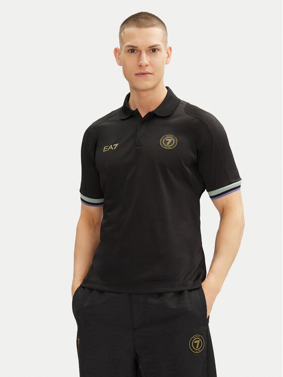 EA7 Emporio Armani EA7 Emporio Armani Polokošile 7M000257 AF13537 UC001 Černá Regular Fit