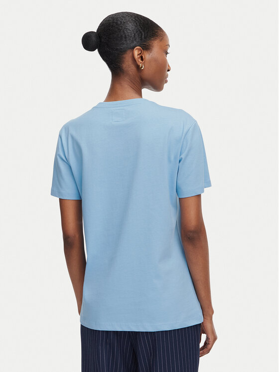 Beverly Hills Polo Club Beverly Hills Polo Club T-Shirt P-SS26W-TS085 Niebieski jasny Regular Fit
