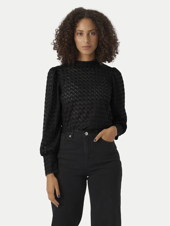 Vero Moda Vero Moda Blúz Becca 10302894 Fekete Regular Fit