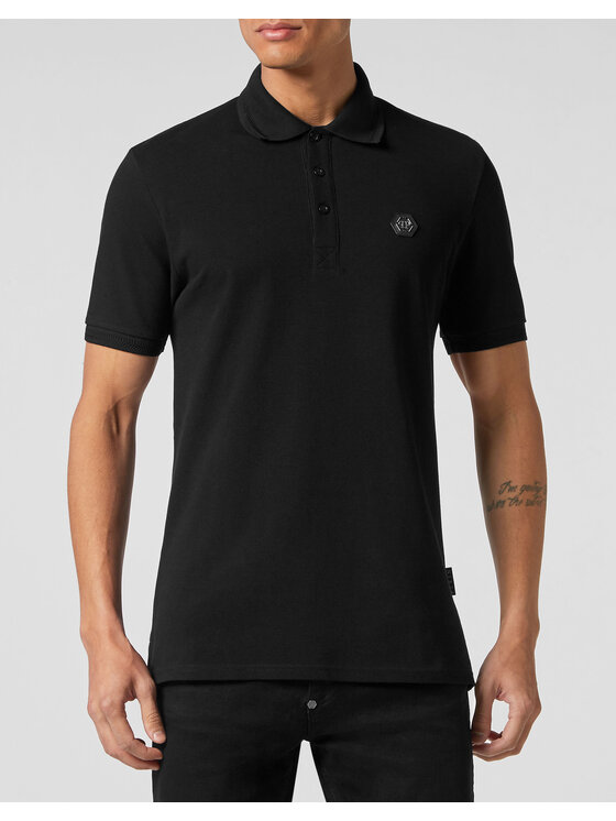 PHILIPP PLEIN PHILIPP PLEIN Polokošeľa 2527 Čierna Slim Fit