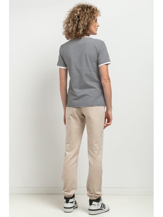 Tessita Tessita Bluzka T394 Biały Slim Fit