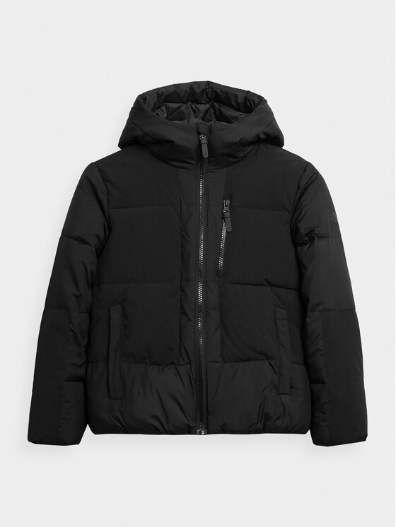 4F Geacă din puf 4FJAW23TDJAM276 Negru Regular Fit