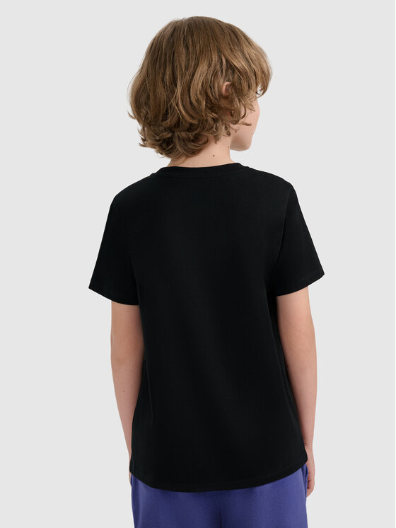 4F 4F T-Shirt BASIC+ Czarny Regular Fit