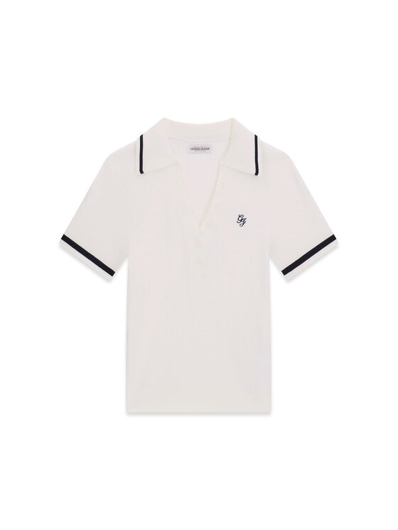 Guess Jeans Guess Jeans Pulover W6GRZ1 Z3P32 Écru Slim Fit