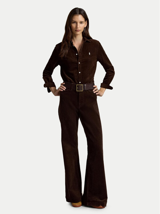 Polo Ralph Lauren Polo Ralph Lauren Košile 211A93203009 Tmavě hnědá Regular Fit