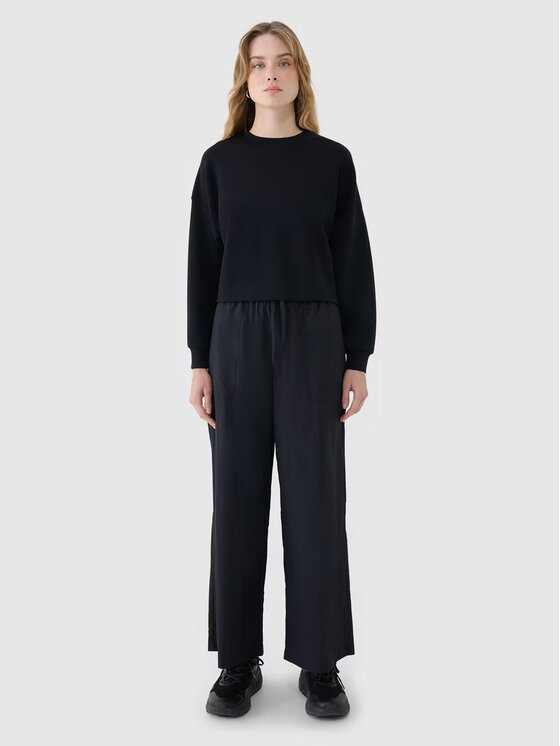 4F 4F Μπλούζα 4FWSS25TSWSF1576-20S Μαύρο Regular Fit