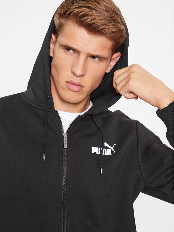 Puma Puma Bluza Ess Small Logo 586702 Czarny Regular Fit