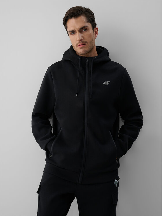 4F 4F Bluza OVERLAND Czarny Regular Fit