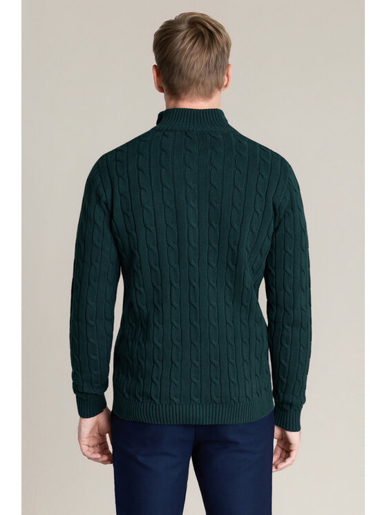 Lancerto Lancerto Sweter Joseph SW073226000004 Zielony Regular Fit