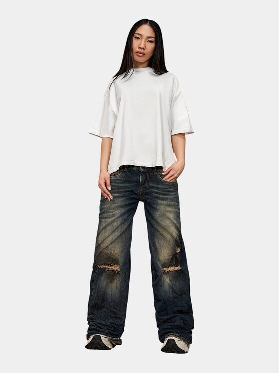 MADE BY SOCIETY MADE BY SOCIETY T-Shirt Tricou SILENT VOLUME - T27160 Biały Basic Fit