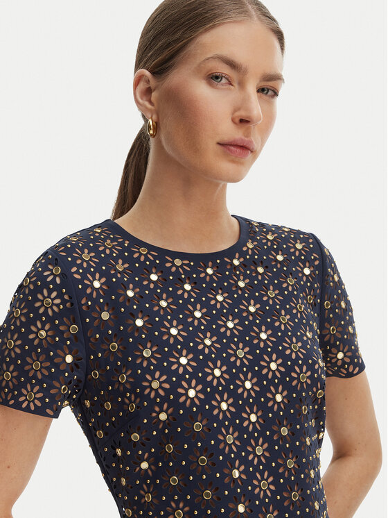 MICHAEL Michael Kors MICHAEL Michael Kors Φόρεμα καθημερινό MS683HED6E Σκούρο μπλε Slim Fit
