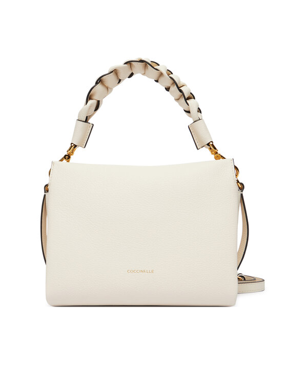 Coccinelle Coccinelle Дамска чанта BOHEME GRANA DOUBLE Бял