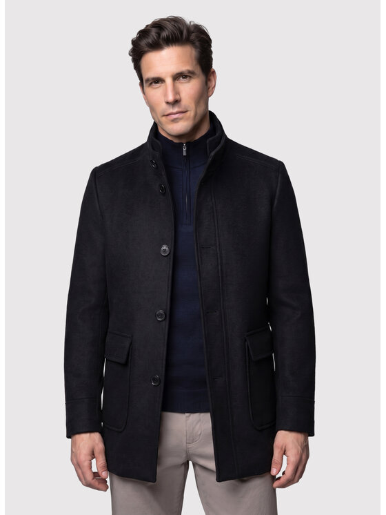 Pako Lorente Pako Lorente Płaszcz zimowy P26WF-7X-020 Czarny Straight Fit