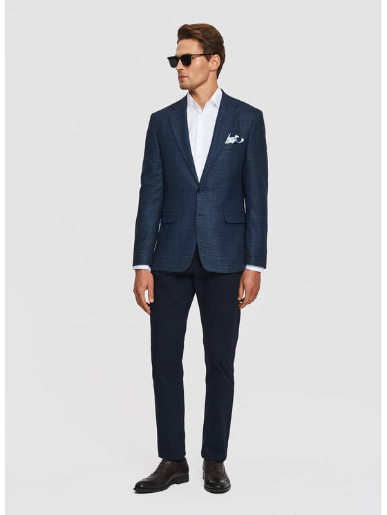 Pako Lorente Pako Lorente Marynarka P26SF-3X-028 Granatowy Slim Fit