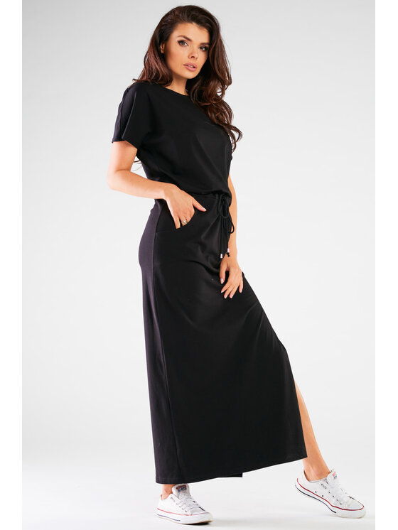 Infinite You Infinite You Sukienka letnia M253 Czarny Basic Fit