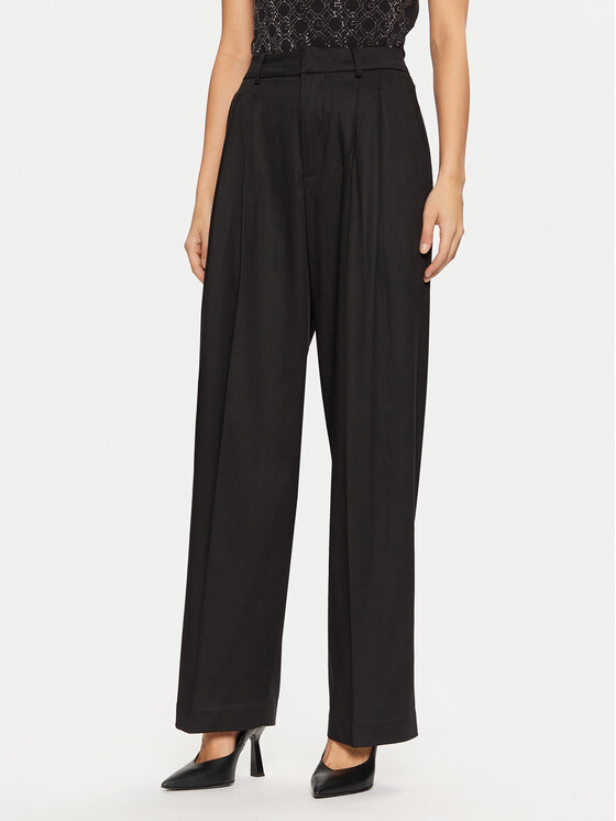 Guess Bavlnené nohavice W5RB68 WGXM2 Čierna Regular Fit