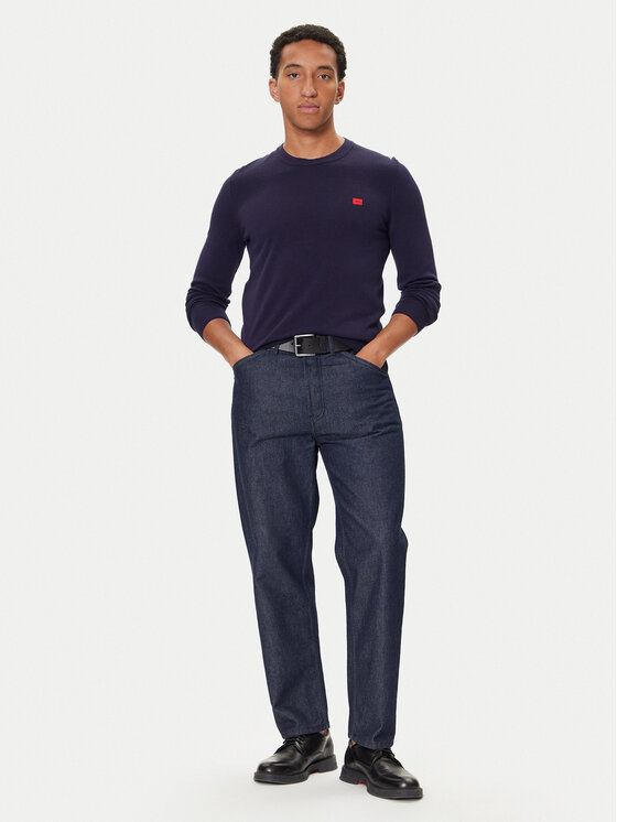 HUGO HUGO Megztinis San Cassius-C1 50475083 Tamsiai mėlyna Regular Fit