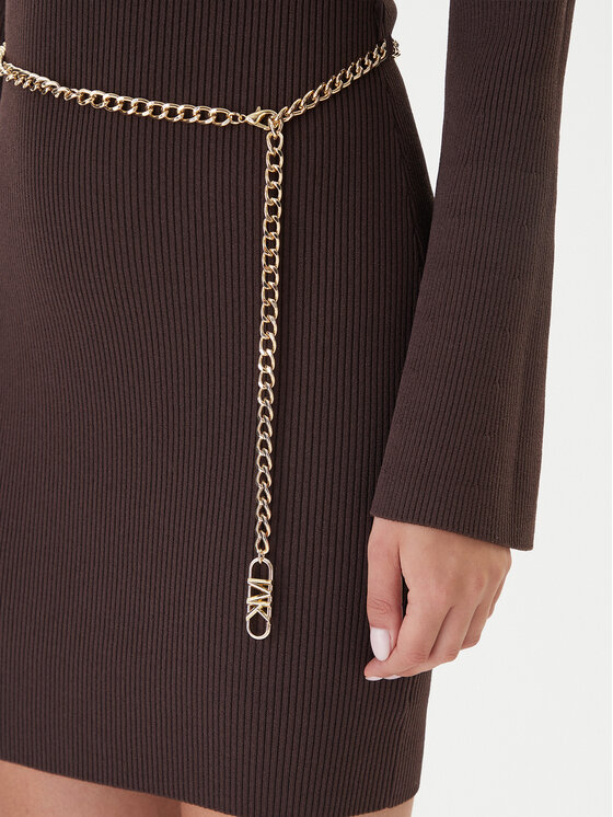 MICHAEL Michael Kors MICHAEL Michael Kors Плетена рокля MF583C633D Кафяв Slim Fit
