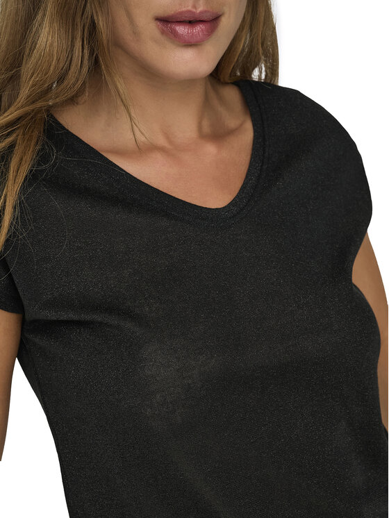 ONLY ONLY T-Shirt Silvery 15136069 Czarny Loose Fit