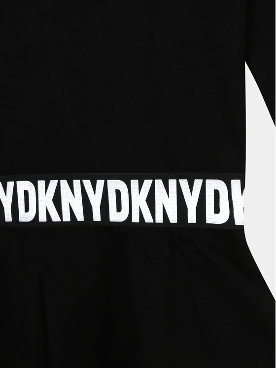 DKNY DKNY Sukienka dzianinowa D32905 D Czarny Regular Fit