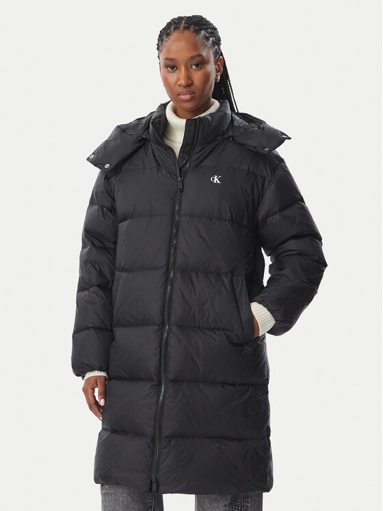 Calvin Klein Jeans Calvin Klein Jeans Пухено яке LV047H502G Черен Regular Fit