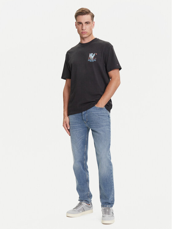 Tommy Jeans Tommy Jeans Majica Novelty DM0DM21831 Siva Relaxed Fit