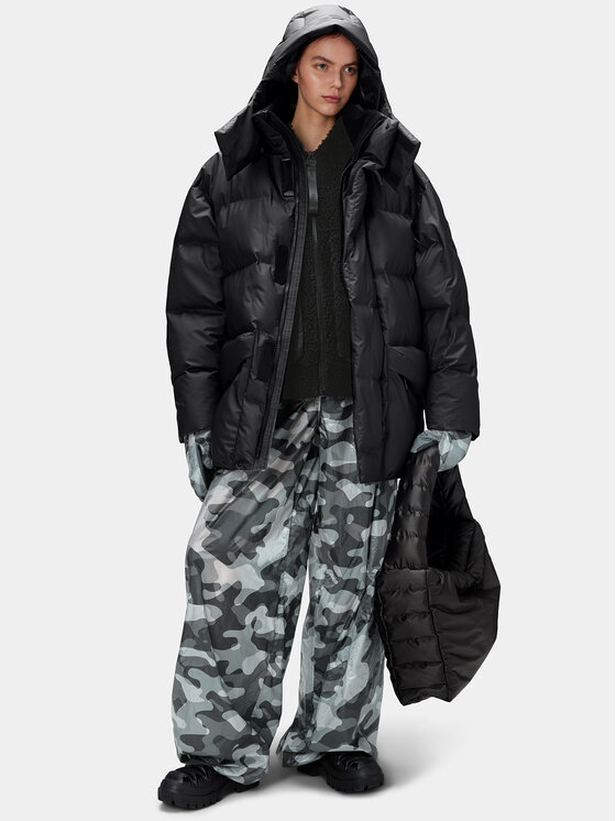 Rains Rains Зимно яке 15050 Черен Regular Fit