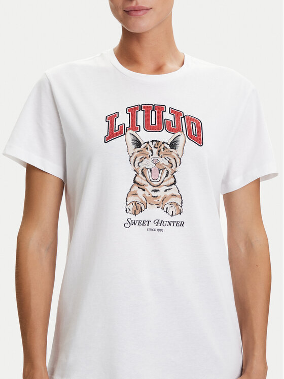 Liu Jo Liu Jo T-krekls UF5271 JS923 Balts Regular Fit