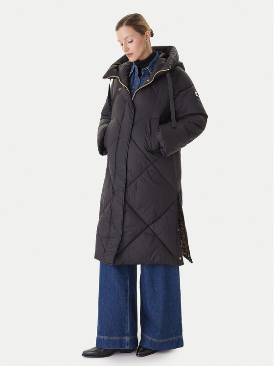 LOLA CASADEMUNT LOLA CASADEMUNT Зимно палто LF2501002 Черен Relaxed Fit