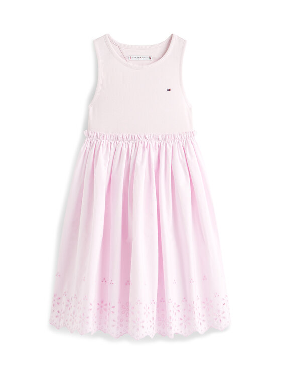 Tommy Hilfiger Tommy Hilfiger Rochie de vară KG0KG09148 Roz deschis Regular Fit