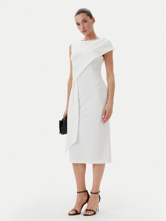 Rinascimento Rinascimento Kokteilinė suknelė CFC0019923002 Balta Regular Fit