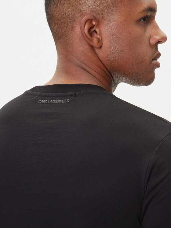 KARL LAGERFELD KARL LAGERFELD Tričko 755066 554242 Čierna Regular Fit