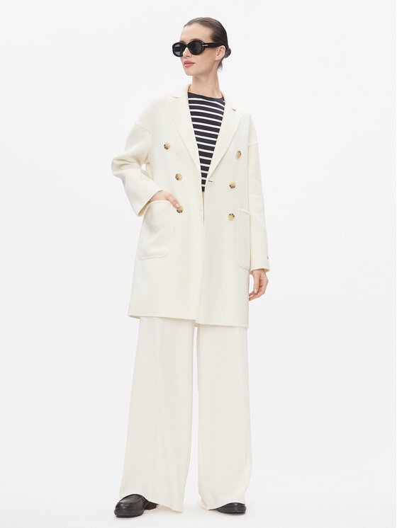 MAX&Co. MAX&Co. Вовняне пальто Riccardo Білий Regular Fit