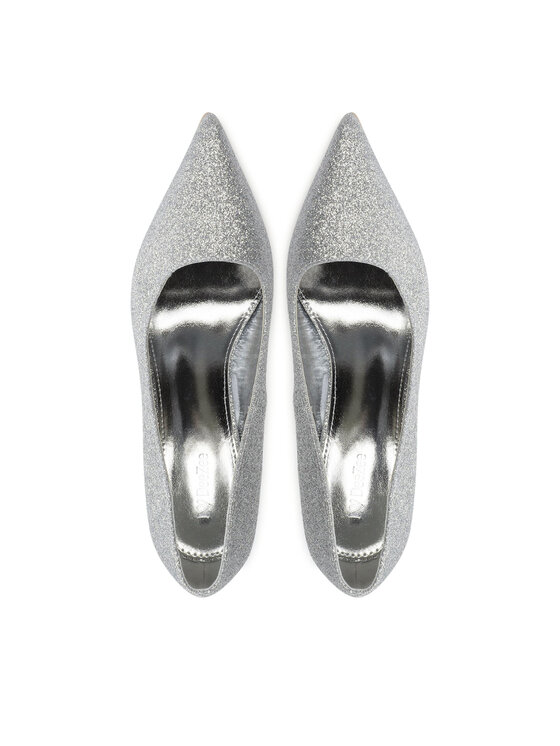 DeeZee DeeZee Pantofi cu toc subțire KL-F2108-4 Argintiu