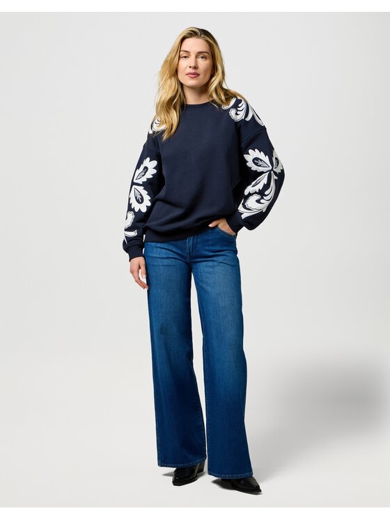 Wrangler Wrangler Jeansy World Wide Niebieski Wide Leg