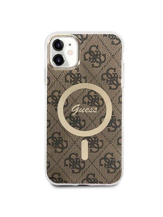 Guess Guess Etui na telefon 4G Print Brązowy