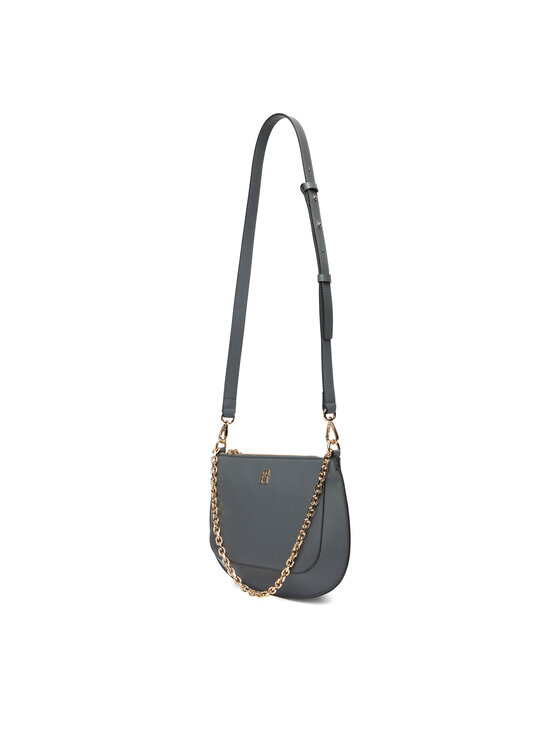 Tommy Hilfiger Tommy Hilfiger Geantă Th Glam Conv Med Crossover AW0AW18143 Gri