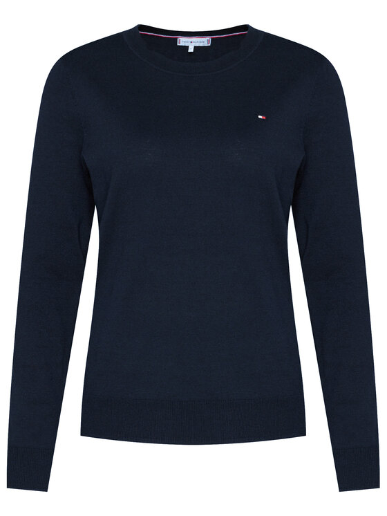 Tommy Hilfiger Tommy Hilfiger Sweter Soft WW0WW28886 Granatowy Regular Fit