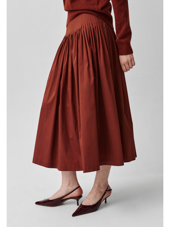 TATUUM TATUUM Spódnica midi BRITI Czerwony Flare Fit