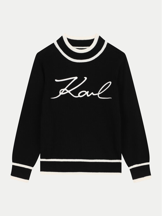 Karl Lagerfeld Kids Sveter Z30218 M Čierna Regular Fit