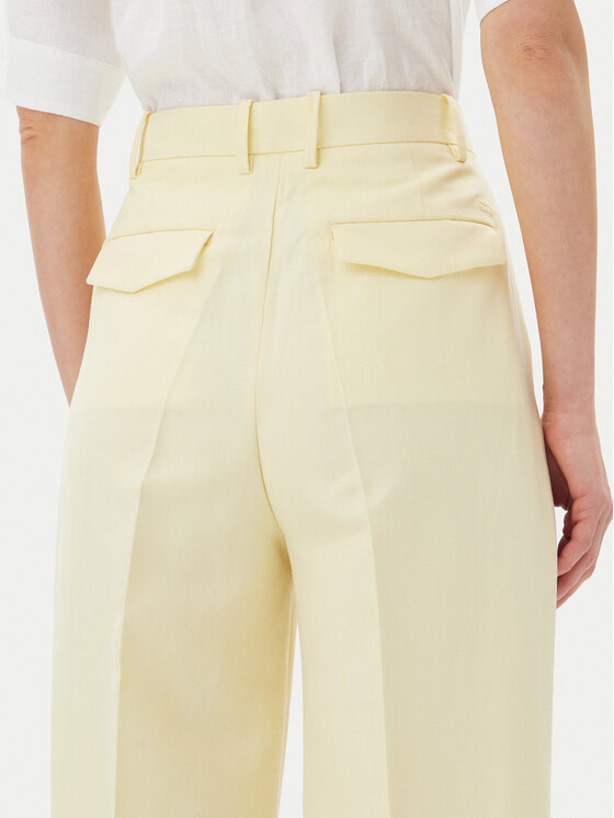 Tommy Hilfiger Tommy Hilfiger Spodnie materiałowe WW0WW45460 Żółty Relaxed Fit