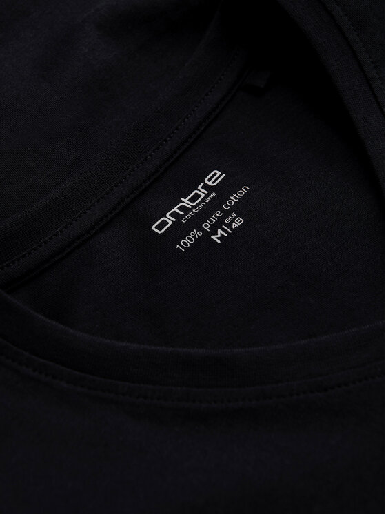 Ombre Ombre S dlouhým rukávem L171 Černá Regular Fit