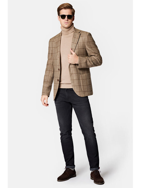 Lancerto Lancerto Marynarka Gatwick MA099223000003 Beżowy Regular Fit