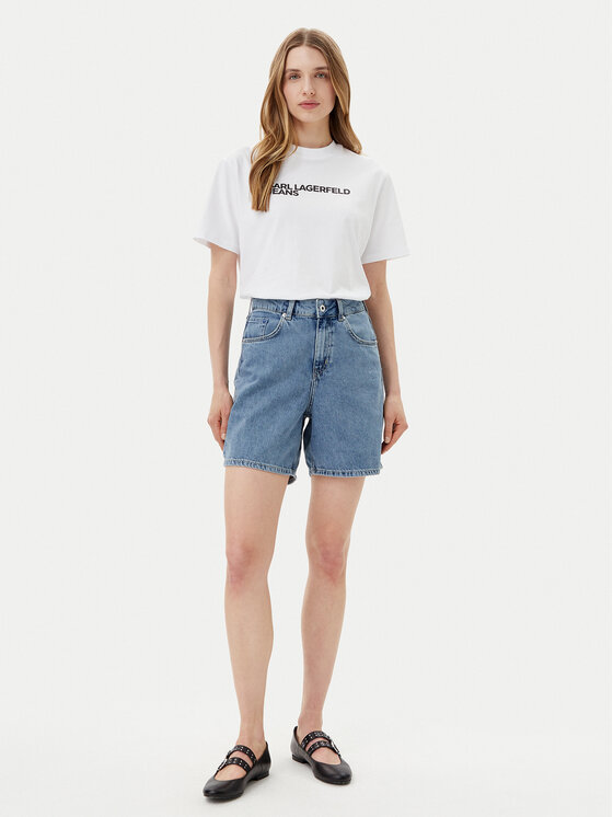 Karl Lagerfeld Jeans Karl Lagerfeld Jeans T-shirt A1W17005 Bijela Relaxed Fit