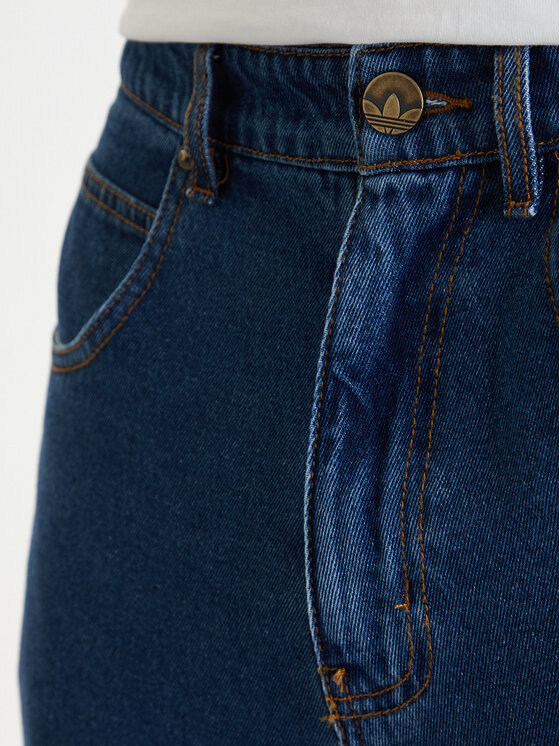 adidas adidas Pantaloncini di jeans adicolor Firebird KD1500 Blu Loose Fit