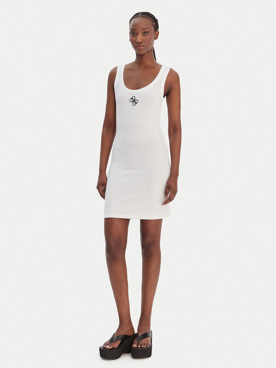 Guess Guess Pludmales kleita E6GK07 KG482 Balts Regular Fit