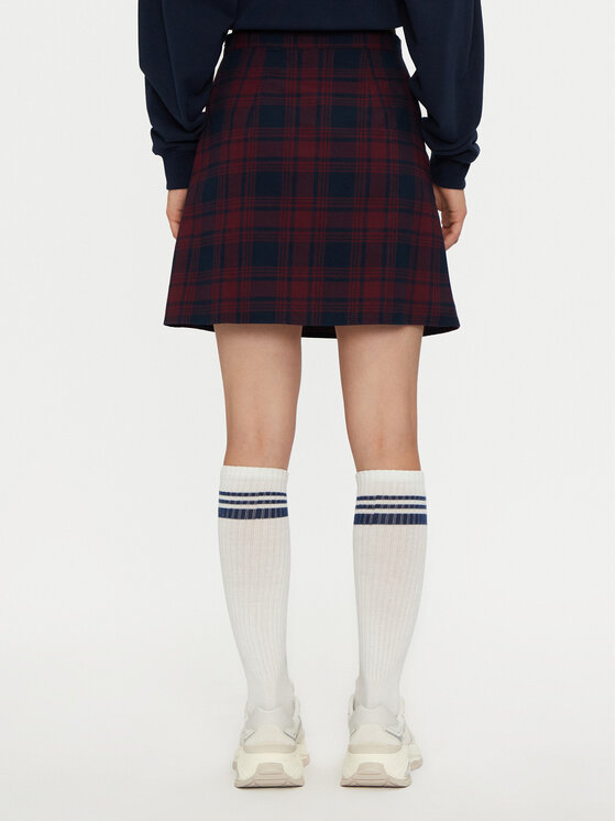 Tommy Jeans Tommy Jeans Spódnica mini DW0DW18889 Bordowy Regular Fit