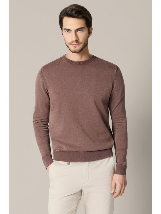 Lancerto Lancerto Sweter Gustan SW073225000070 Brązowy Regular Fit