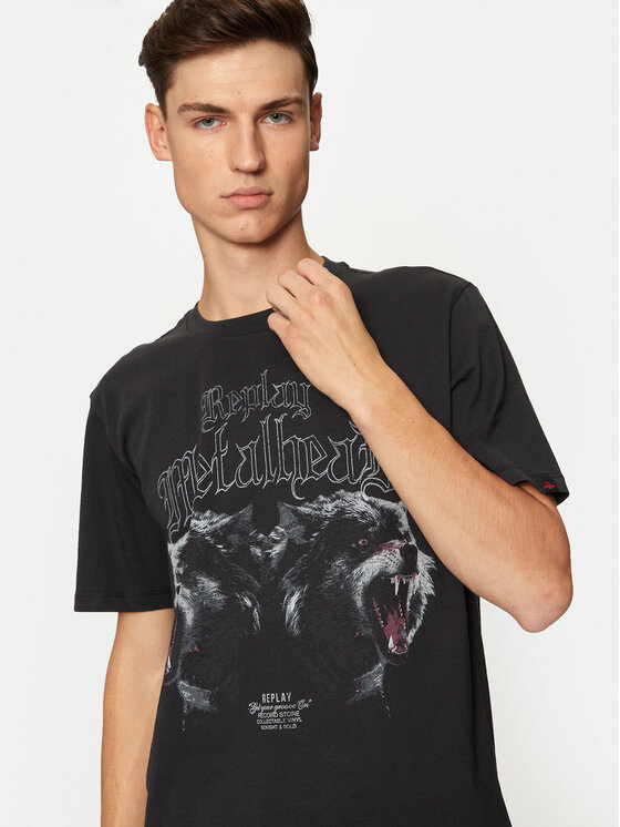 REPLAY REPLAY T-särk M6957 .000.23608P Must Regular Fit