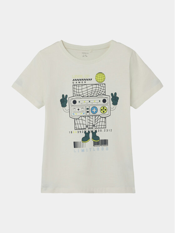 NAME IT T-shirt Berte 13226107 Bianco Regular Fit, taglia : 116